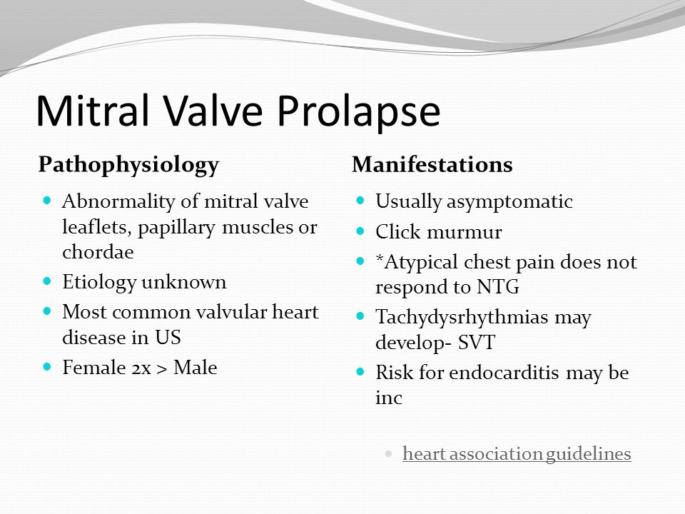 What are the most common causes of mitral valve heart disorder?